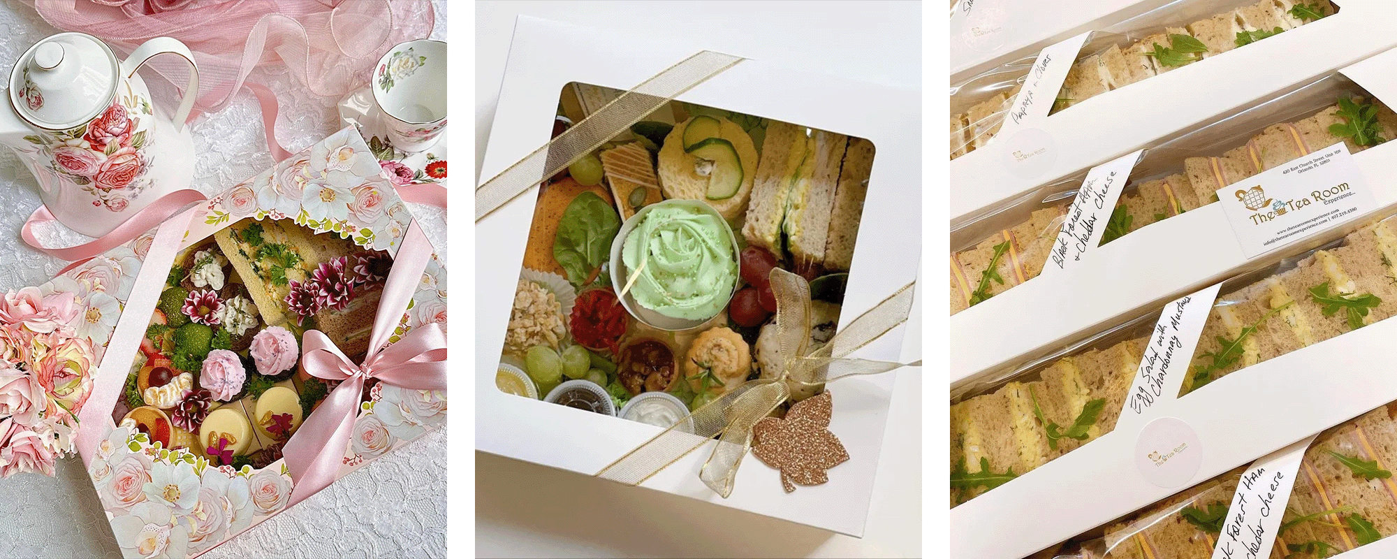 Beautifully-packaged boxes of treats